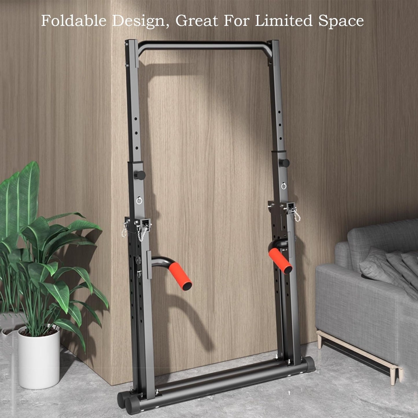 Foldable Power Tower Multifunction Pull Up Bar Dip Station Adjustable Workout Chin Up Bar Strength Training Equipment For Home Gym 1100lbs Support