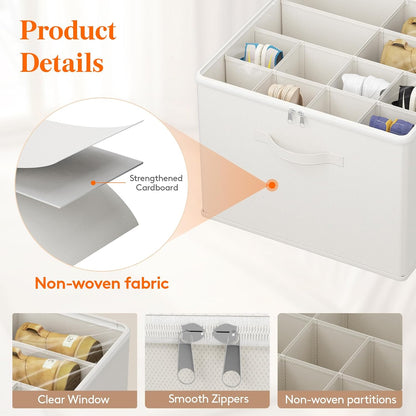 Closet, 12-16 1 Pack Lifewit Shoe Storage Organizer for Fabric Large Shoe Box Storage Containers with Clear Cover