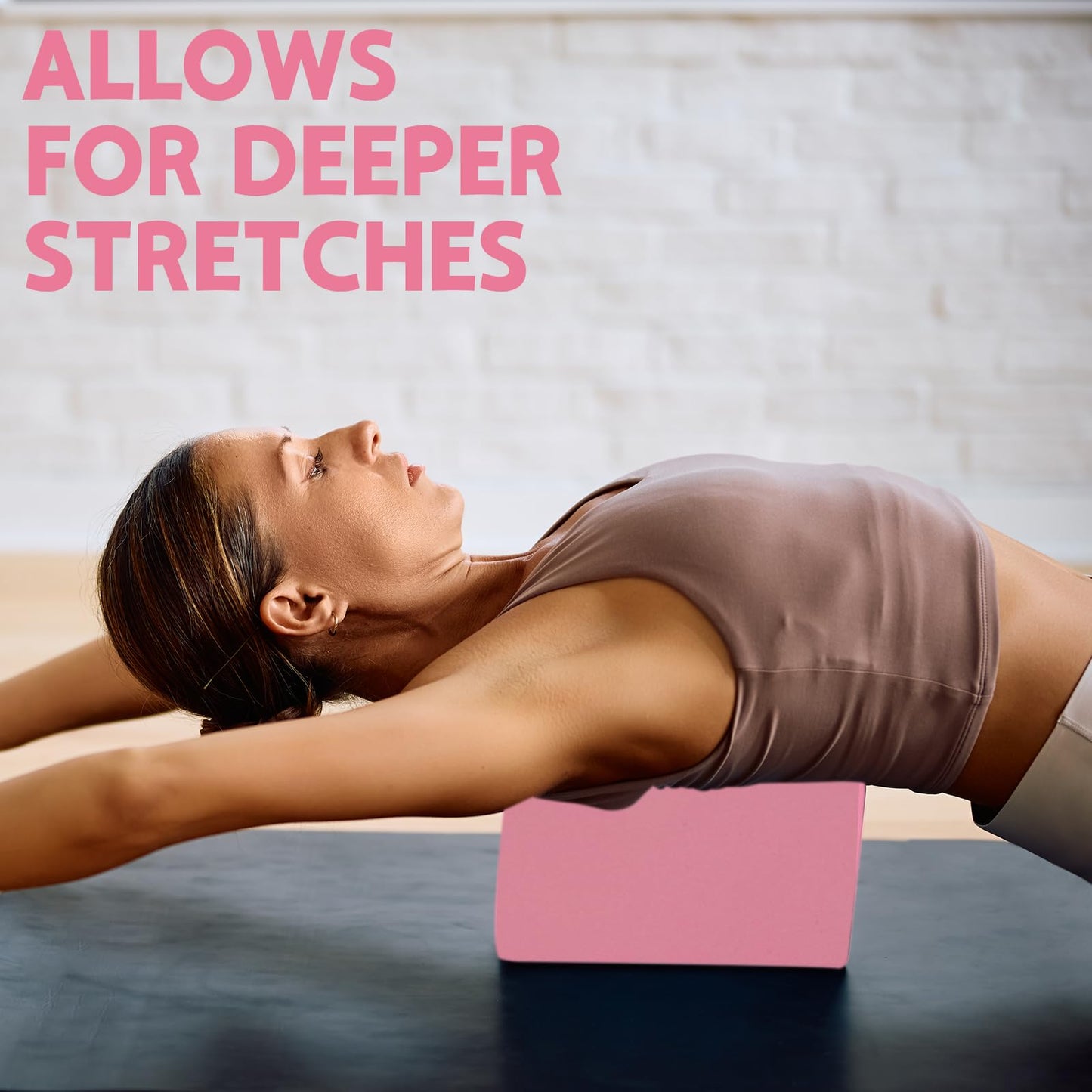 Yoga Block - Supportive Latex-Free Eva Foam - Soft Non-Slip Surface with Beveled Edges for Yoga, Pilates, Meditation - Yoga Accessories for Stability, Balance, Deepen Stretches