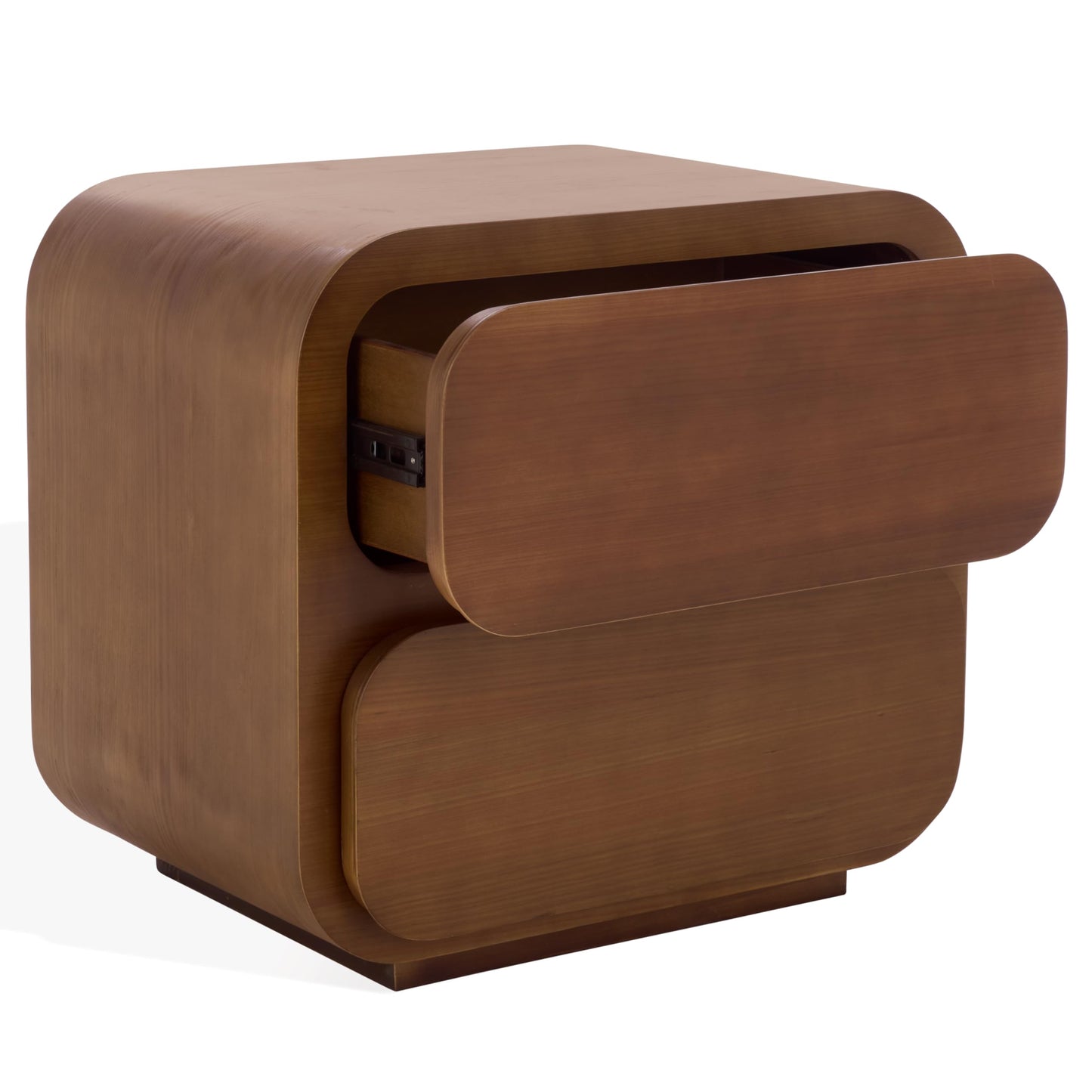 SAFAVIEH Couture Collection - Herald Brown 2-Drawer Wood Nightstand, Modern Bedroom Storage, Fully Assembled (SFV5546A)