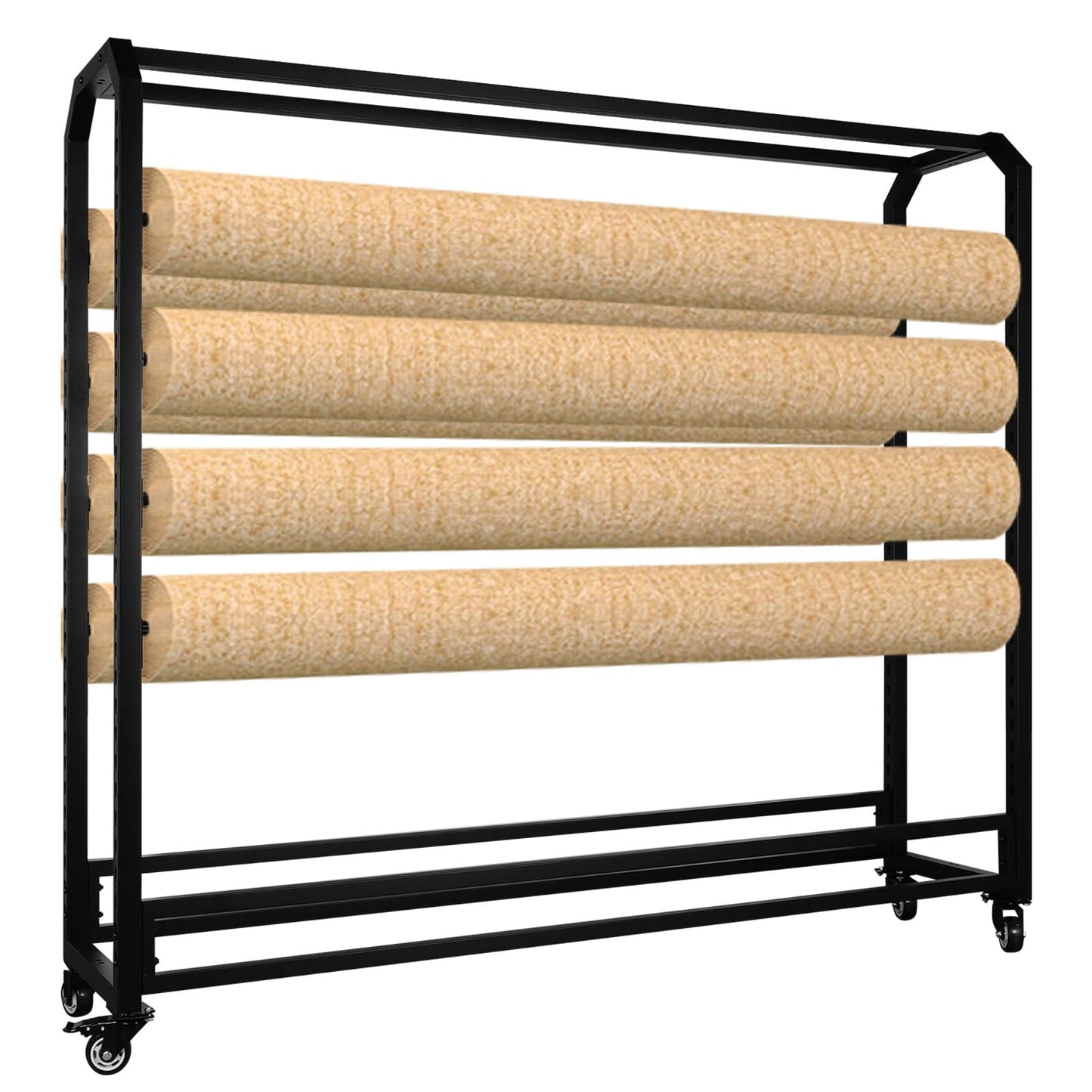 Large Textile Fabric Display Rack Floor-To-Ceiling Quilting Fabric Display Bracket Wear Resist for Curtain/Wallpaper/Tablecloth