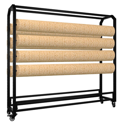 Large Textile Fabric Display Rack Floor-To-Ceiling Quilting Fabric Display Bracket Wear Resist for Curtain/Wallpaper/Tablecloth