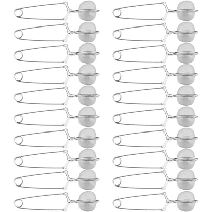 Yinder Loose Leaf Tea Infuser Stainless Steel Mesh Snap Tea Ball Strainers with Handle Metal(Silver)