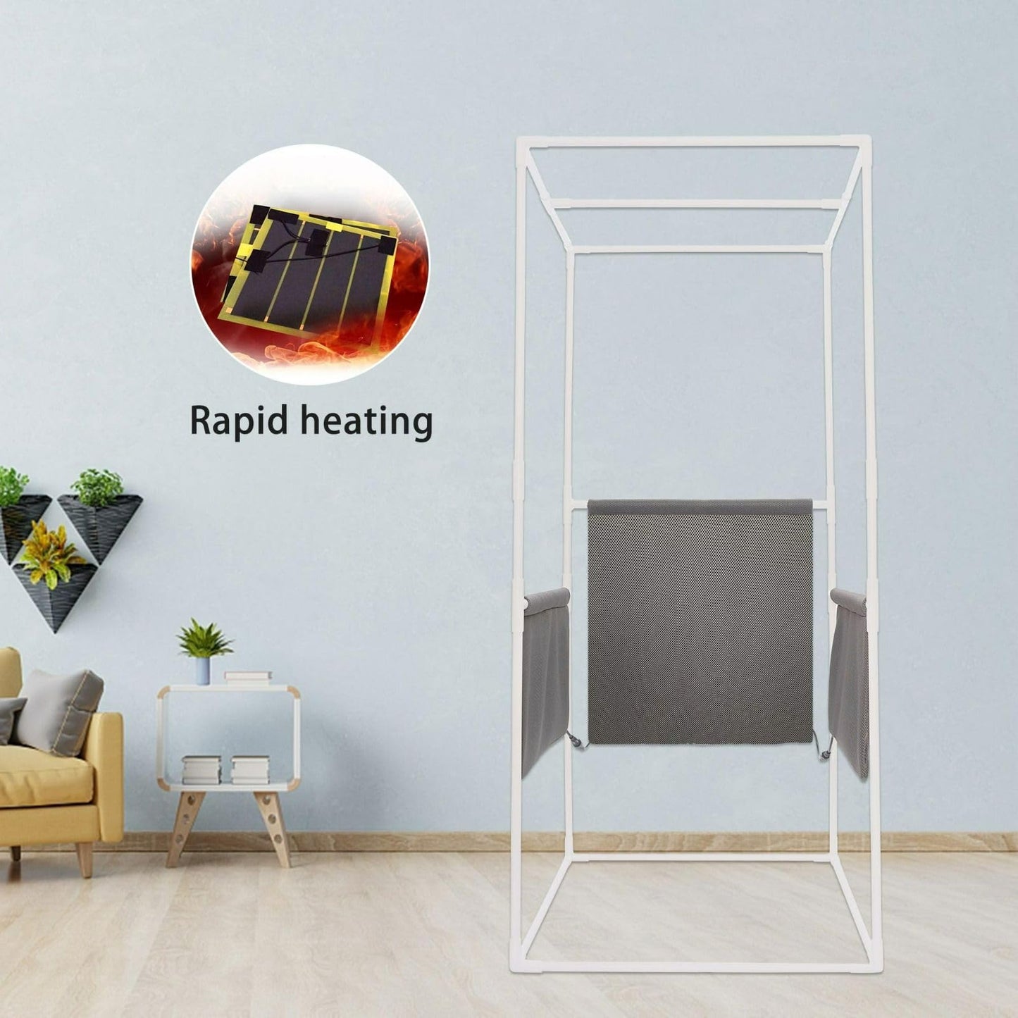 FRITHJILL Portable Infrared Sauna Tent for Home Spa - 700W Full Body Sauna with Foldable Chair, Heating Foot Pad, Remote Control - Easy Setup Indoor Sauna, Max 65°C, 60min Timer, Black
