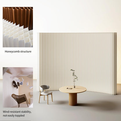 Paper Room Divider, Folding Privacy Screen Lightweight Stretchable Accordion Room Divider Wall, Portable Paper Wall Divide for Home, Office, Clothing Shop (White, L：158in x W: 17in x H：95in)