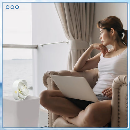 Cruise Ship Approved Travel Fan, USB Portable Fan, Small Desk Fan for Cruise Travel, Office, Bedroom, Home, Camping