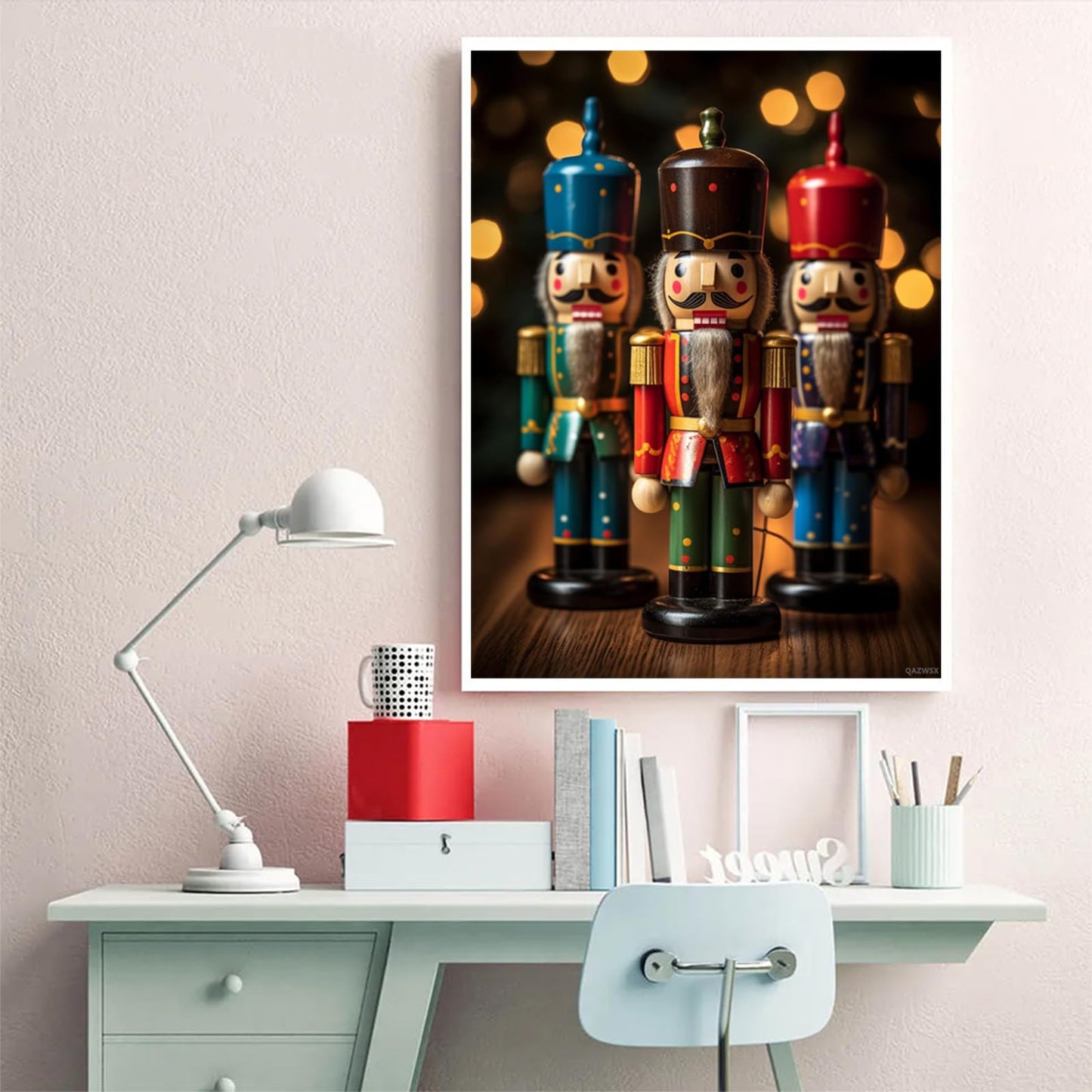 Christmas Nutcrackers DIY 5D Diamond Painting Kits for Adults Diamond Painting for Christmas New Year Valentine's Day Decor Gift 12x16 inch