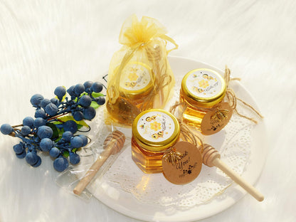 60 Pack 1.5 oz Mini Glass Honey Jars Party Favors in Bulk for Baby Shower