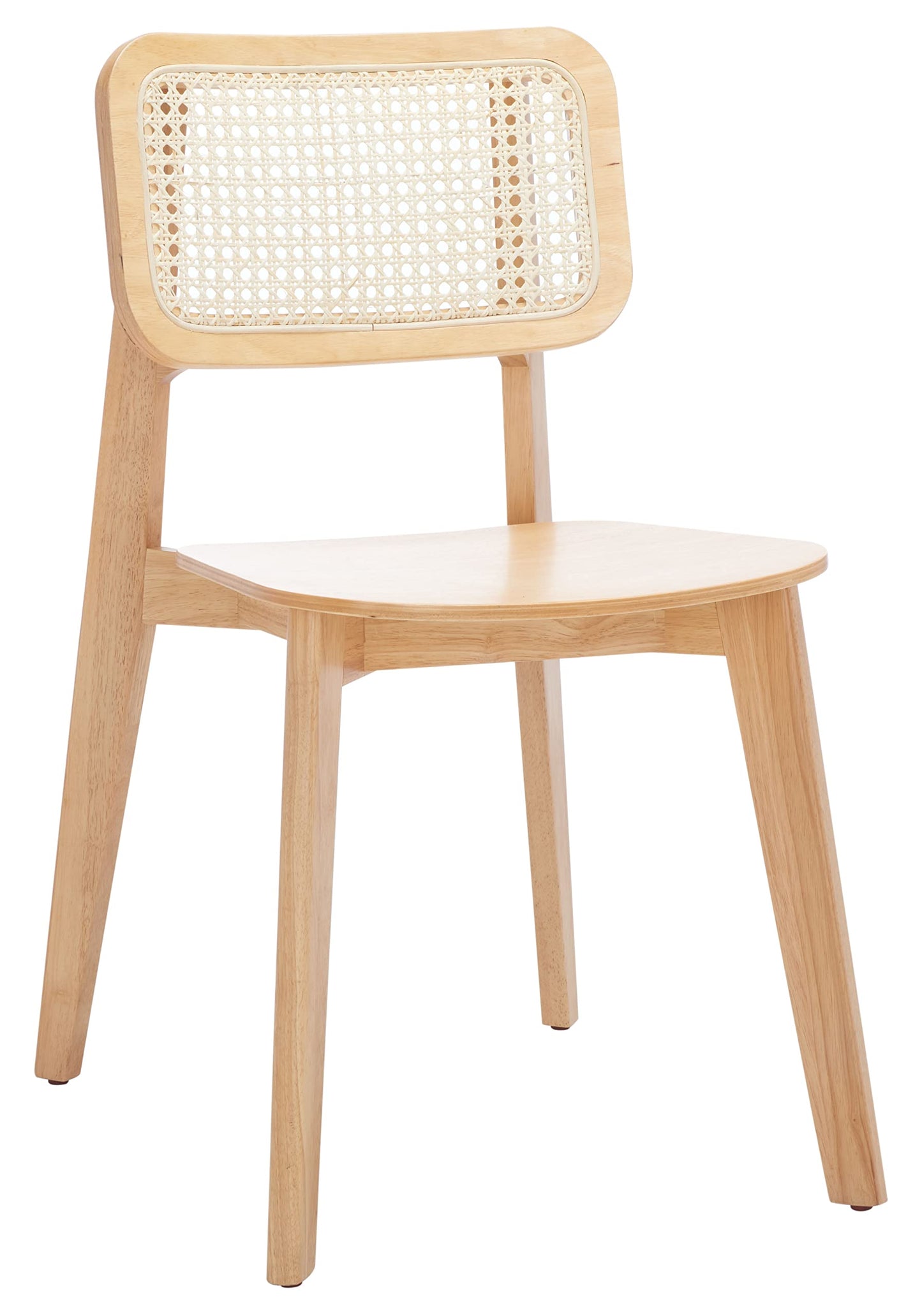 SAFAVIEH Home Collection Luz Coastal Natural Cane Rattan Dining Chair Set of 2
