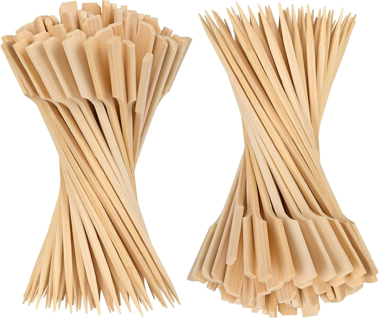 PFIEIFPO Bamboo Skewers 12 Inch,200 PCS Cocktail Skewers, Wooden Skewers for Appetizers，BBQ，Fruit Kabobs，Sandwich，Drink.…