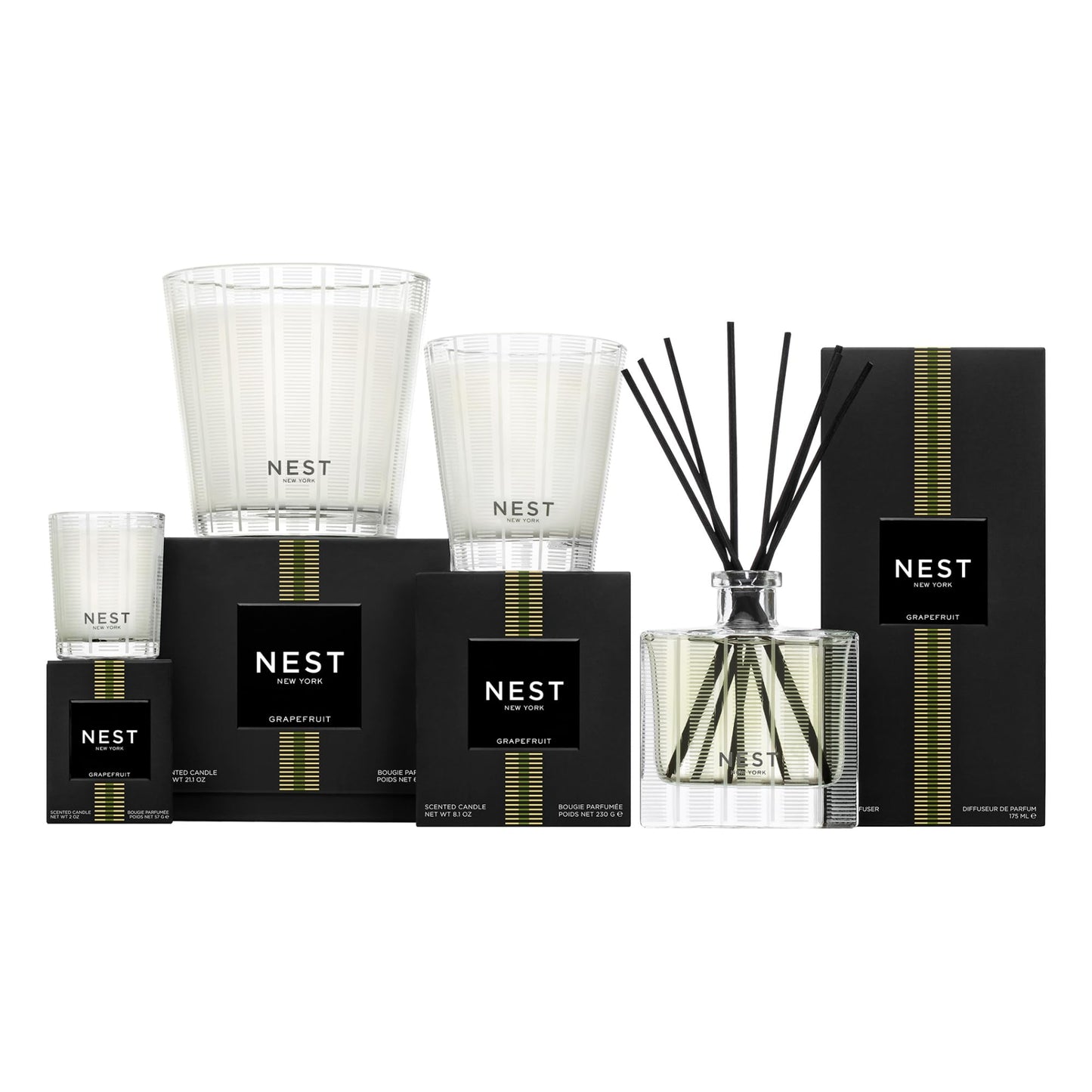 NEST New York Reed Diffuser Liquid Refill, Sicilian Tangerine - 5.9 fl oz - Fragrance for Up to 90 Days - Flame Free