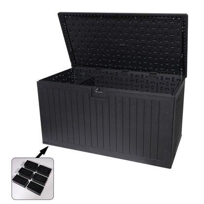 KEIKI 260 Gallon Outdoor Deck Storage Box,Large Lockable All Weather Containers for Patio Furniture Cushions,Pool Accessories,Garden Tools