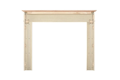 Pearl Mantels ARYB48110 Comfortable Transitional Styled Wood Mantel Surround, 48"W x 42"H, Unfinished