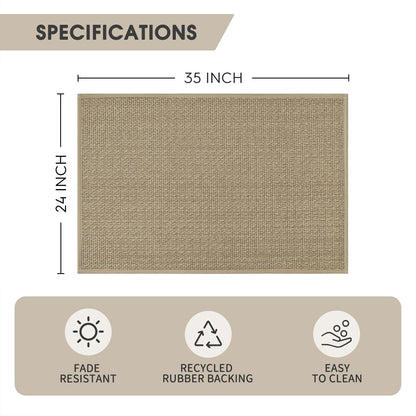 Artoid Mode Washable Non Slip Rubber Backing Kitchen Rugs Doormat, Absorbent Kitchen Floor Mats Front of Sink Kitchen Mats for Floor Home Decor 24x35 Inch