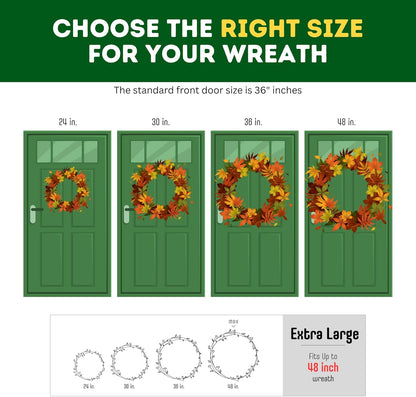ProPik Christmas Wreath Storage Bag - Waterproof 48-Inch Clear PVC Container | 2 Pack with Handles