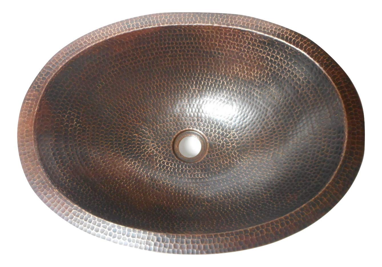Simply Copper 19" Oval Brushed Sedona Copper Bathroom Sink Under Mount or Drop In