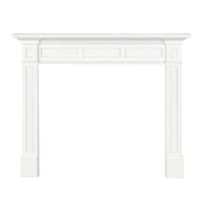Pearl Mantels ARYB56515 Furniture for Your Fireplace, Premium Grade A MDF Mantel Surround, Crisp White Paint, Interior Opening 56" W x 42" H