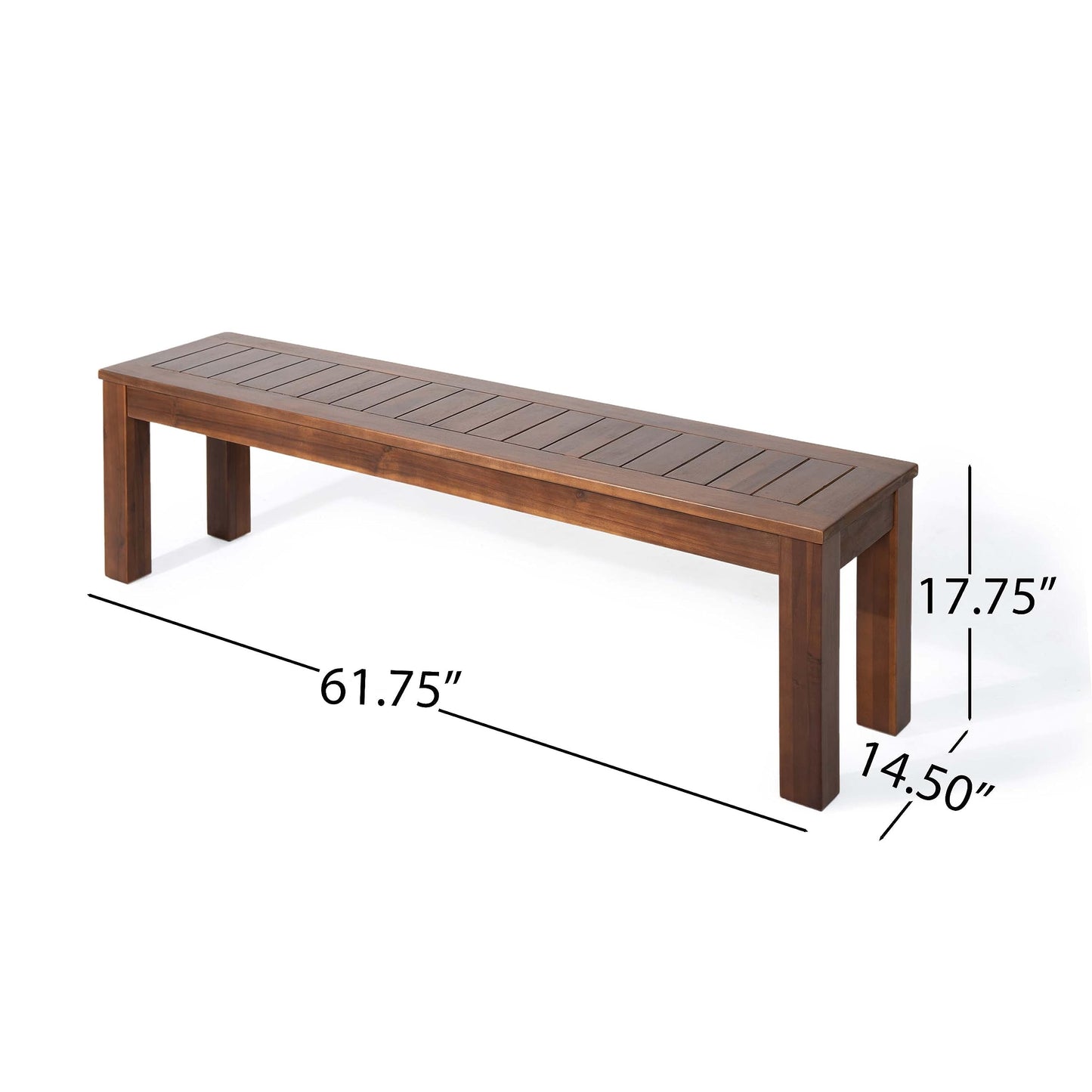 Christopher Knight Home Manila Outdoor Acacia Wood Picnic Set, Dark Brown