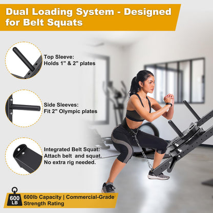 Kipika Power Rack Jammer Arms - Adjustable Height & Angle Lever Arm System for 3x3 Power Cages with 5/8" or 1" Holes - Fits 2-Inch Olympic Plates - 1 Pair (for 3" x 3" Racks with 5/8" or 1" Holes)
