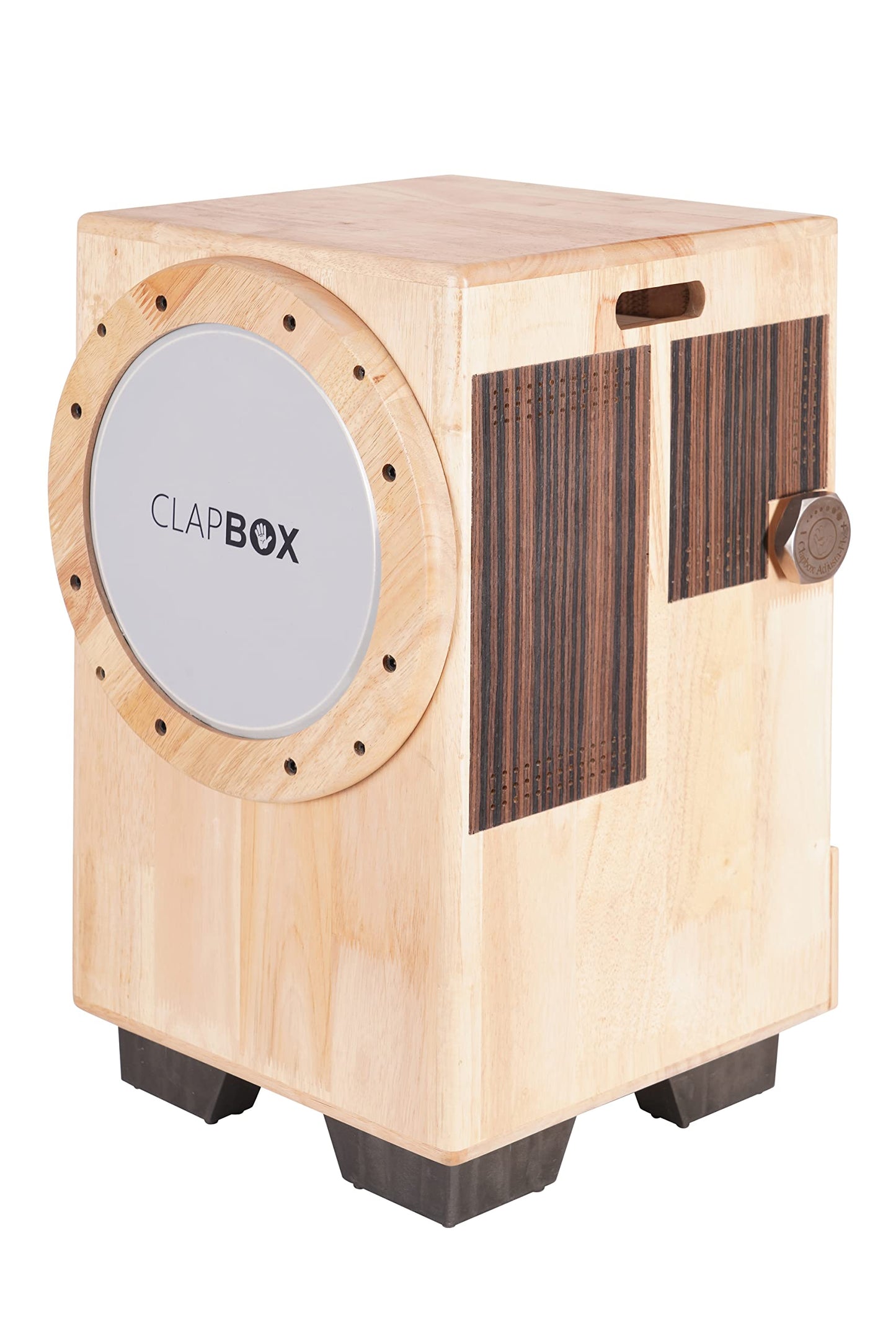 Clapbox Cajon Drum Birch Wood (Full Size) - NOT MADE IN CHINA - 3-in-1 - Cajon + Bongo + Darbuka | Most Popular Percussion Brand Online (Natural, Cajembe)