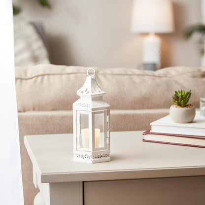 Accent Plus Indoor Lantern, Decorative Outdoor Christmas Candle Lantern, 3.75 x 3.25 x 8 Inches