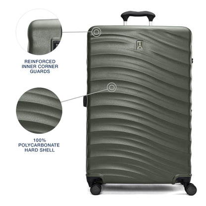 Travelpro Maxlite Air V2 Hardside Expandable Checked Luggage, 8 Spinner Wheels, Lightweight Hard Shell Suitcase, TSA lock, Slate Green, Checked Large 28-Inch