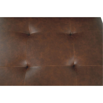 Signature Design by Ashley Sidewinder Mid-Century Modern Faux Leather Accent Chair, Brown