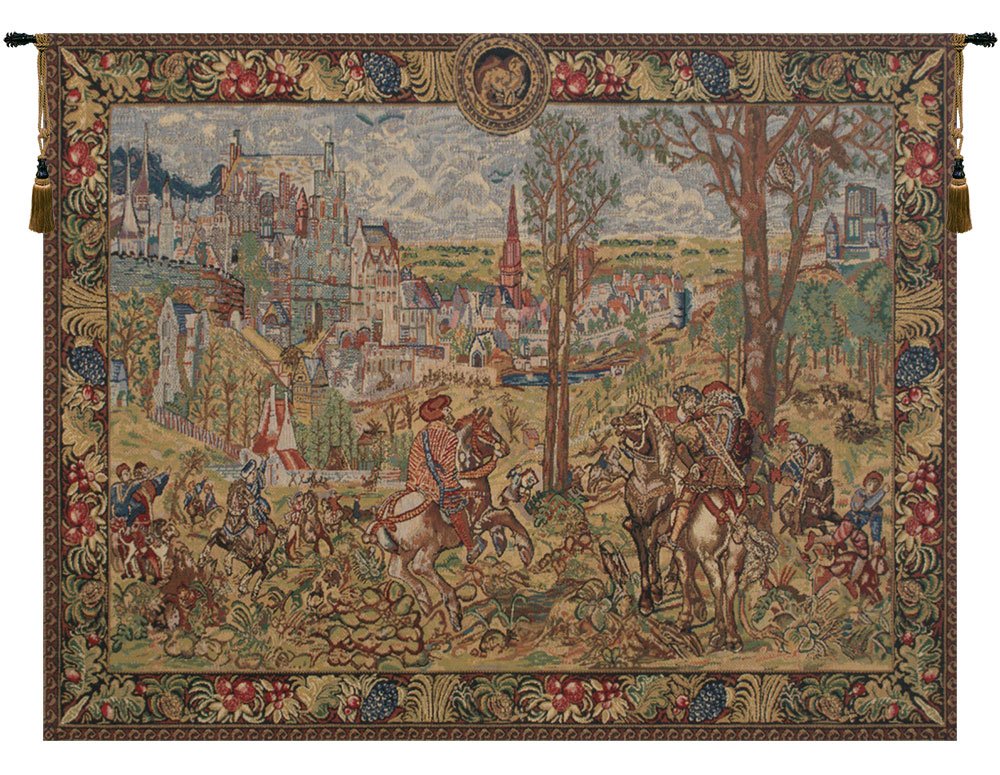 C Charlotte Home Furnishings Inc Vieux Brussels Belgian Tapestry Wall Hanging | Viscose Cotton and Polyester Blend Wall Art | 57 in. x 94 in | Home Decor Accents