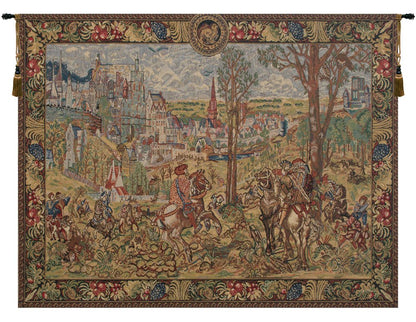 C Charlotte Home Furnishings Inc Vieux Brussels Belgian Tapestry Wall Hanging | Viscose Cotton and Polyester Blend Wall Art | 57 in. x 94 in | Home Decor Accents