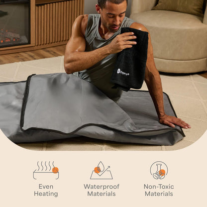 LifePro RejuvaWrap Infrared Sauna Blanket — Portable Sauna Bag with 9 Temp Levels Low EMF Far Infrared Heating — At Home Full Body Rejuvenation & Relaxation