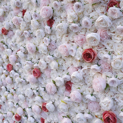CVGfko Flower Wall Panels Backdrop Décor Pink Artificial Floral for Wedding Party Baby Bridal Shower, Hanging 3D Fake Hydrangea Decoration, Silk Faux Hydrang-3M*3M