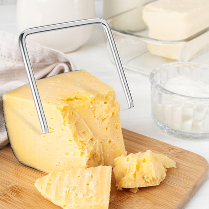 2 PCS Wire Cheese Cutter Wire, Butter Slicer, Cheese Cutters for Block, Stainless Steel for Kitchen Block Butter Slicer Tool (Y Type & U Type)