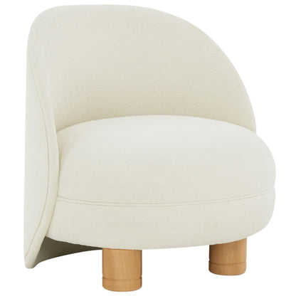 SAFAVIEH Couture Collection Gracelyn Ivory Boucle/Natural Accent Chair (Fully Assembled)