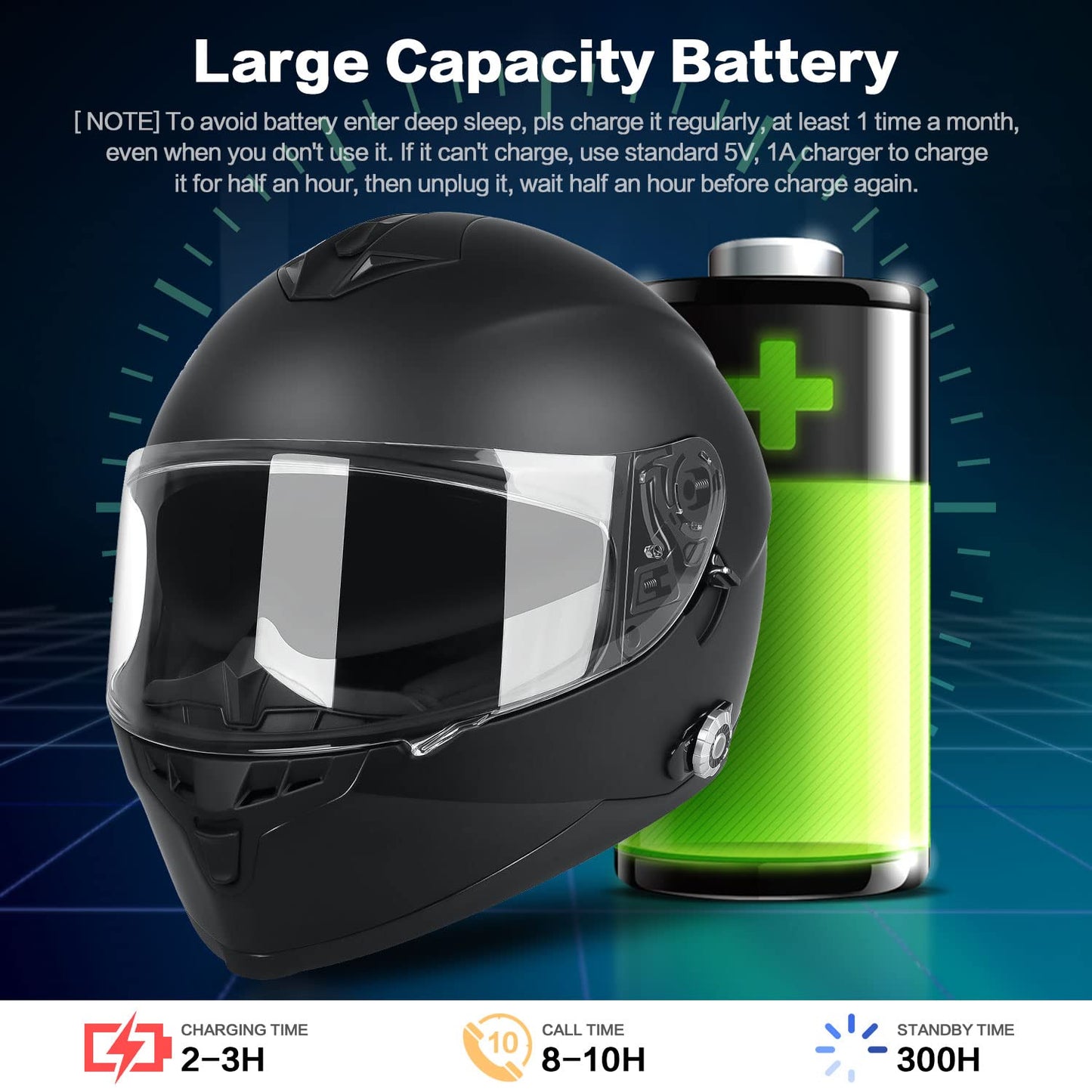 Bluetooth Motorcycle Helmet FreedConn BM12 DOT Full Face Bluetooth Helmets Motorcycle Dual Visor Helmet with Integrated Intercom System/ 2~3 Riders Pair/ 500M/ FM/ MP3/ Voice Dial (Multi-Color, XXL)
