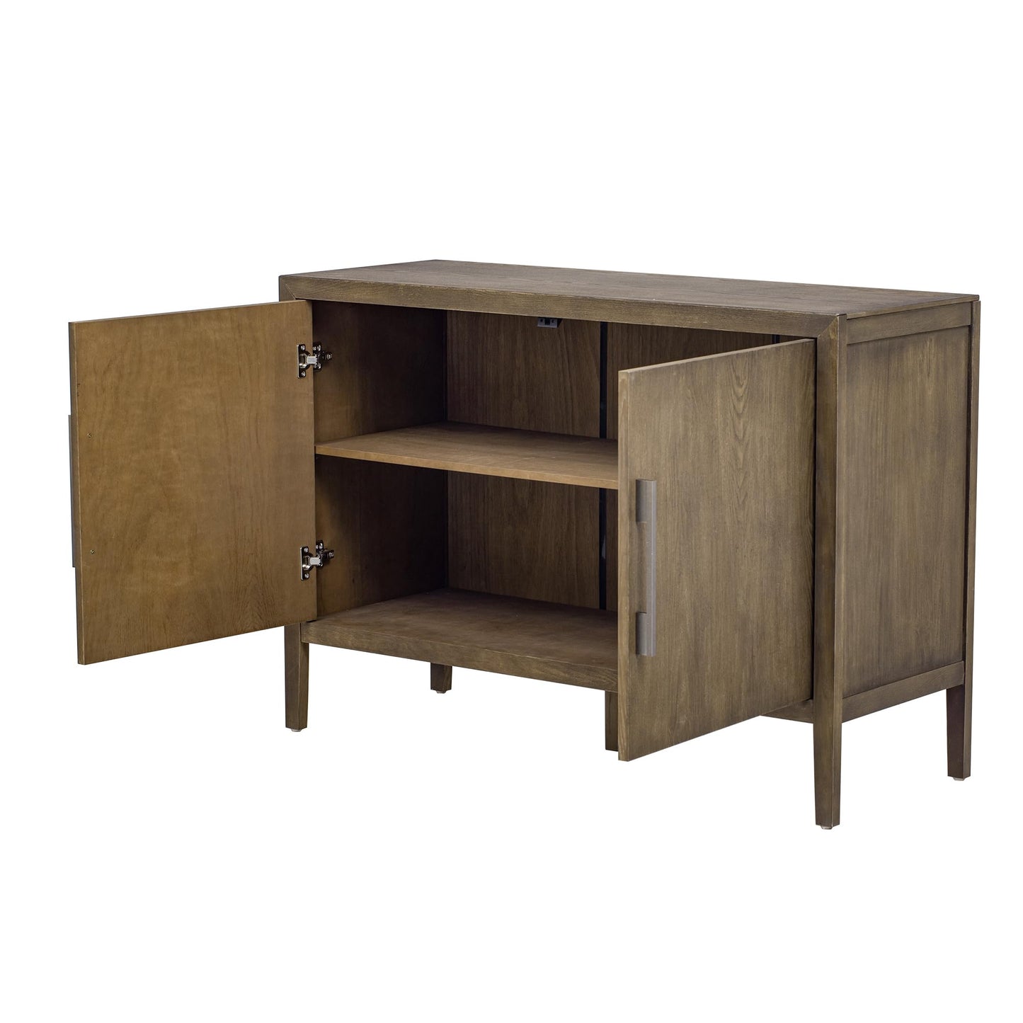Merax Modern Rustic Wood Buffet Sideboard with Storage Shelf, 2 Doors Coffee Bar Cabinet TV Stand for Bedroom Living Room Dinning Room Kitchen Espresso