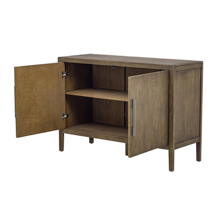 Merax Modern Rustic Wood Buffet Sideboard with Storage Shelf, 2 Doors Coffee Bar Cabinet TV Stand for Bedroom Living Room Dinning Room Kitchen Espresso
