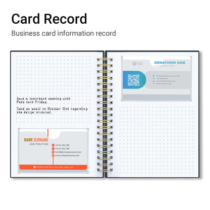 OneSky Business Card Organizer, Credit Card Organizer, Large Notes Area for You to Record any Information about the Card, Suitable for Business/Credit/Gift Cards,etc.Capacity: 64 Cards (BLACK)