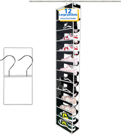 12Section,shoe 45 Pounds,closet storage,closet hanging shoe organizer , organizer,Ample Storage Space,college dorm