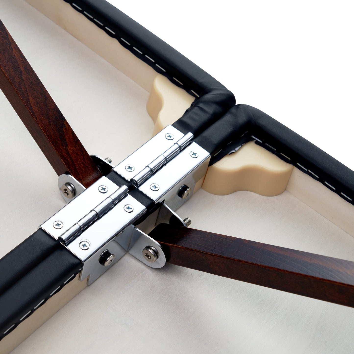 Master Massage 28" Argo Portable Massage Table in Black with Walnut Legs- Spa Bed for Tabletop Exercise & Massage- Beauty Bed Tattoo Bed- Lash Table