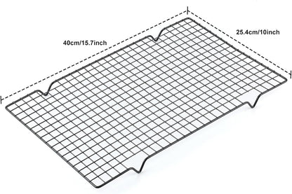 Skiennix 5-Piece Stainless Steel Cooling Rack - 10" x 16" Oven & Dishwasher Safe Metal Wire Rack