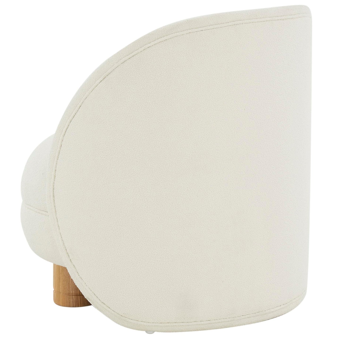 SAFAVIEH Couture Collection Gracelyn Ivory Boucle/Natural Accent Chair (Fully Assembled)