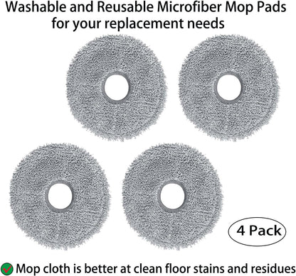 Replacement Parts for Dreame X30 Ultra / L10s Pro Ultra Robot Vacuum, 1 Main Brush, 1 Rubber Brush, 4 Side Brushes, 4