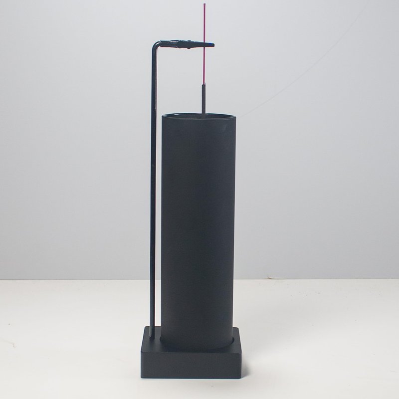 CODINOO Incense Holder for Sticks,Incense Burner Holder,Modern Incense Holder for Stick with Glass Ash Catcher,Insence-Stick Holder [Anti-Ash Flying] for Yoga Spa (Upside Down Full Black)