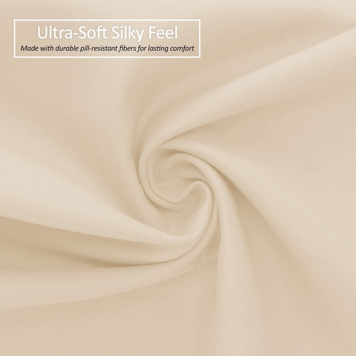 Nestl Cream Soft Pillow Shams Set of 2 - Double Brushed Microfiber Pillow Covers with 1.5” Decorative Flange, Standard