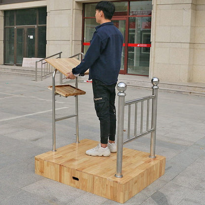 ZEELYDE Lectern Podium Stand,Solid Wood Podium Music Podium Student Platform Chorus Stage School Classroom Podium Leadership Conference Podium