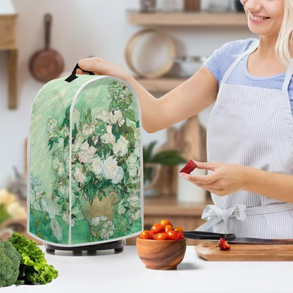 Van Gogh White Rose Blender Appliance Cover, Dust Cover for Stand Mixer or Coffee Maker, Keep Your Kitchen Clean