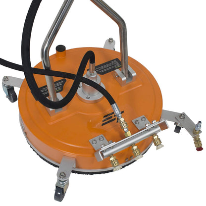 Erie Tools 20" Polypropylene Surface Cleaner with Wheels, 3 Nozzle Spray Bar, Side Nozzles Front Spray Bar, Dual Trigger Guns, Wheels, Pressure Washer 4000 PSI 4 GPM