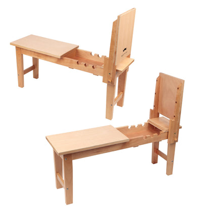 Creative Mark Belgian Art Horse - 40.25" x 11.38" x 17", Beechwood Drawing Bench and Easel with Sturdy Construction, Permanent Legs, 120/90-Degree Angles, Wooden Locking Pin, Built-in Storage (2)