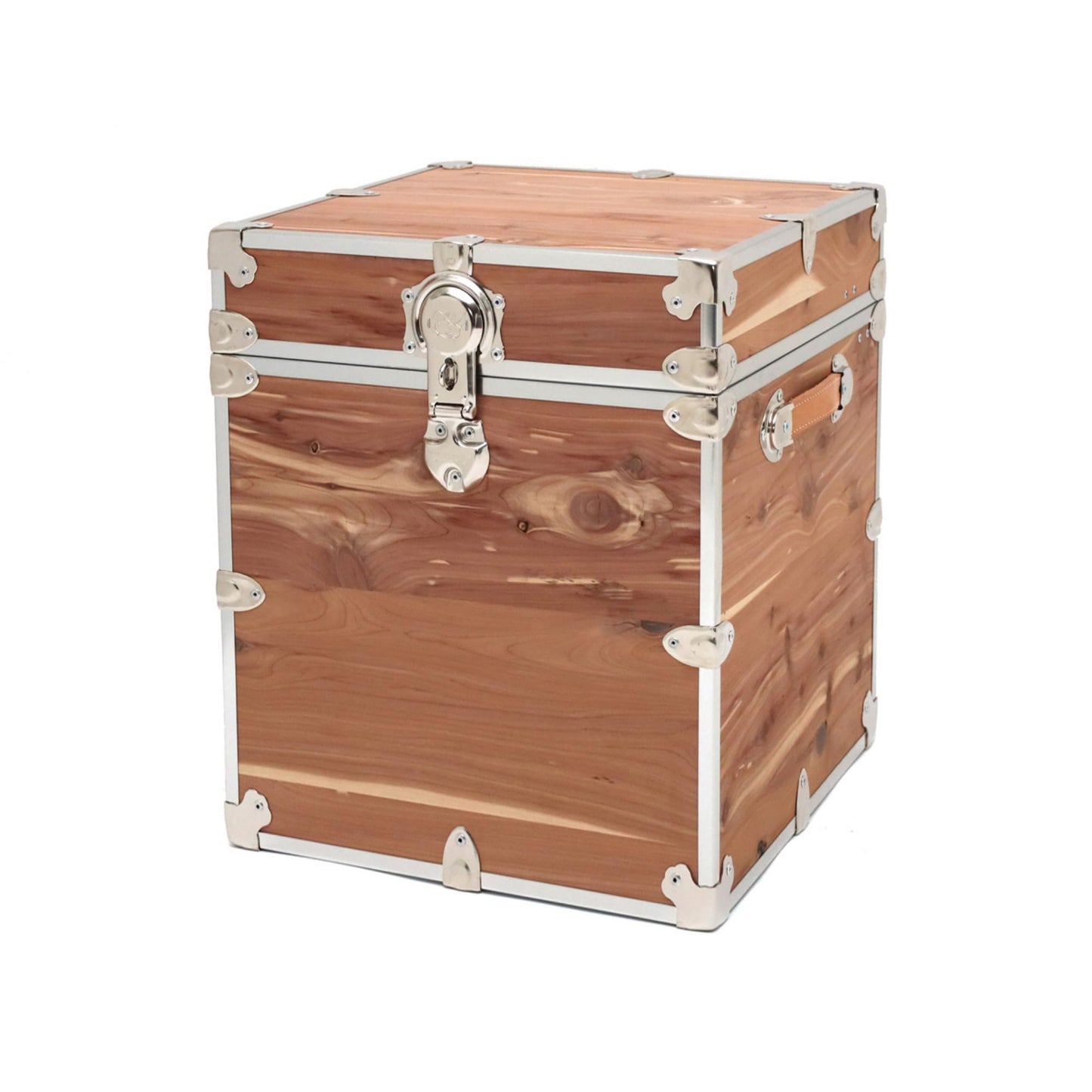 Rhino Trunk & Case Knotty Cedar Chest – End Table Storage Box, Coffee Table, End of Bed Trunk or Entryway Storage Bench – 20"x20"x24" USA-Made, Furniture Grade, Heirloom Aesthetic – Strong and Secure