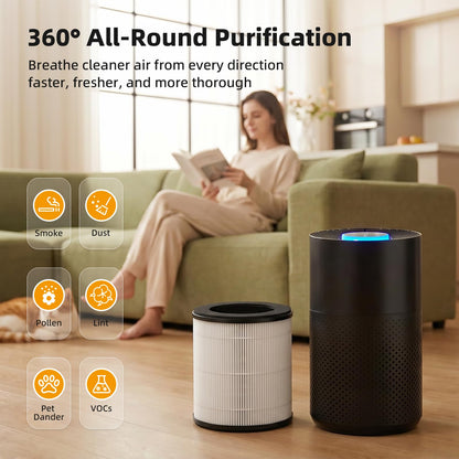 FMDZFL ZQA-4000C Replacement Filter Compatible with VNIUP/ADTARK/Hopmirth ZQA-4000C and Fancybark ZQA-4000A Air Purifier, 3-in-1 HEPA 14 Filtration System, 2-Pack